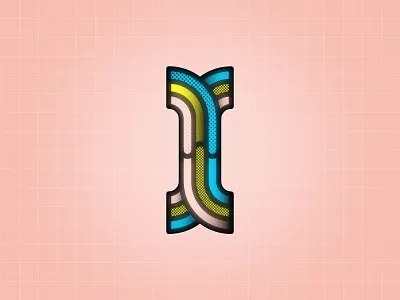 I 36DOT08 36days 36days08 36daysoftype 36daysoftype08 alphabet dots facets geometric i letter i letters type typeface typeface design