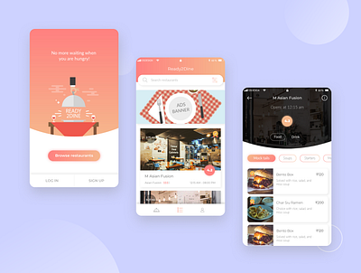 Restaurant reservation Application app business design flat logo reservation restaurant ui