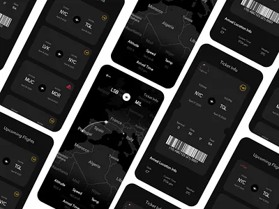 Flight Tracking app app app design branding design figma illustration typography ui ux