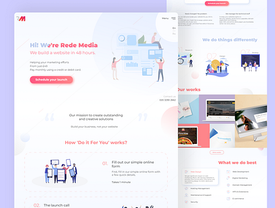Development agency Landing Page agency business design desktop development flat landing page minimal ui web