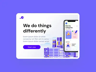 Modern App Design app colorful design modern purple simple webdesign website website design