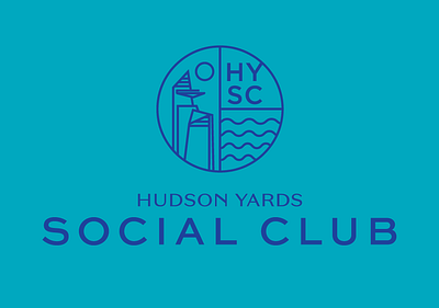 Hudson Yards Social Club Logo Expolration branding design logo typography