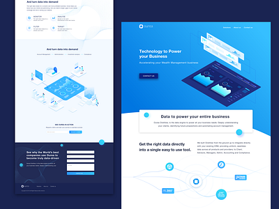 Ourea Website data visulization finance app fintech isometric design isometric illustration wealth management web design