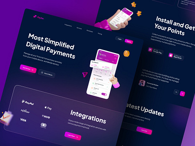 Finance Service - Website Design 2021 2021 design 2021 trend alphadesign clean dark dark app dark mode dark theme dark ui design designs germany julius branding minimal modern ui ui ux uiux ux