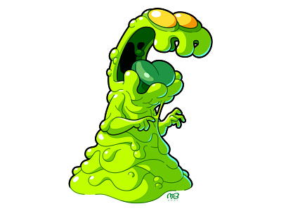 Slime Monster 2021 cartoon character design drawing green illustration mathieu beaulieu monster slime vector