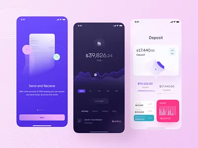 Fintech App activities activity activity book activity feed app exploration balance banking bankingapp business app deposit finance finances fintech fintech app fintech logo guide price splash screen transactions wallet