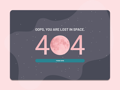 Daily UI 8: 404 error page dailyuichallenge design flat illustration space ui