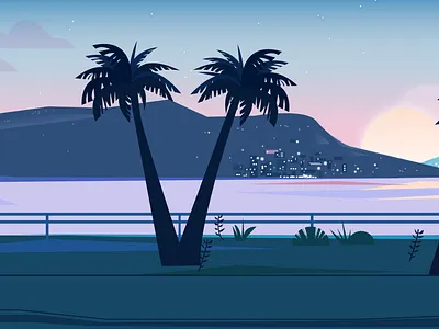 ocean avenue animation background animation animation 2d art of animation background art background design design illustration visual development