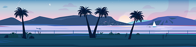 ocean avenue animation background animation animation 2d art of animation background art background design design illustration visual development
