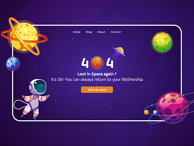 404 Page 404 space ui ui design uidesign web design webdesign website design