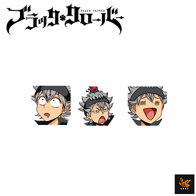 Asta Emote anime asta blackclover design discord emote emotes illustration manga mixer streamer twitch youtube
