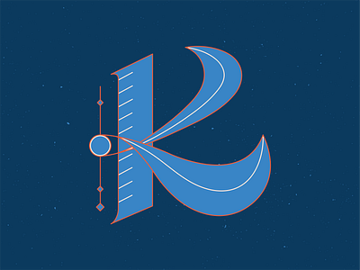 36 Days of Type K 36 days of type 36daysoftype 36daysoftype11 blue design graphic graphic design handlettering illustration illustrator letter lettering letters orange series vector