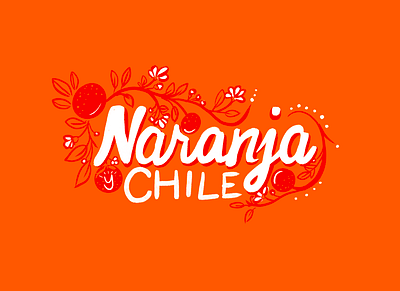 Naranja y Chile identity lettering logo orange