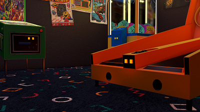 Arcade 3d 3d modeling 3d realism abstract 3d arcade branding cinema4d design lighting textures