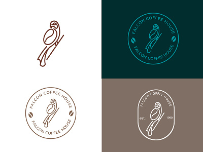 bird cafe logo animal app bean bird branding cafe coffee commerce company design falcon logo icon illustration logo monogram monoline negative space robusta tea vector