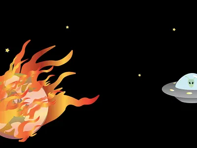 Earth on Fire adobe ilustrator digital illustration earth environment illustration illustrator planets space vector art