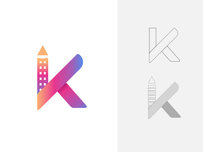 Letter K logo abstract agency logo app icon architecture brandidentity branding branding design colorful logo dribbble best shot gradient logo illustration letter k logo letter logo lettermark logo collection logodesign logos logotype minimalist logo design typogaphy