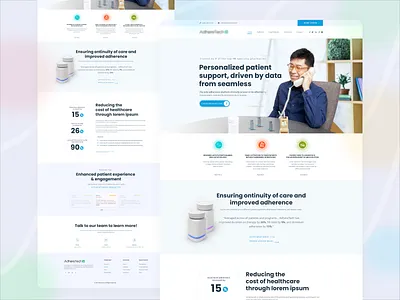 The Patient Support Landing Page Design Concept abstract animation app app design clean concept design minimal mobile modern ui ui design uidesign uiux ux vector illustration web web design webdesign website