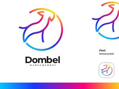 dombel logo animation branding design icon illustration logo logo design logotype minimal typography