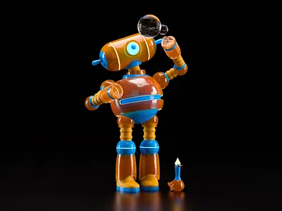 ROBOT 3d c4d character illustration octane render