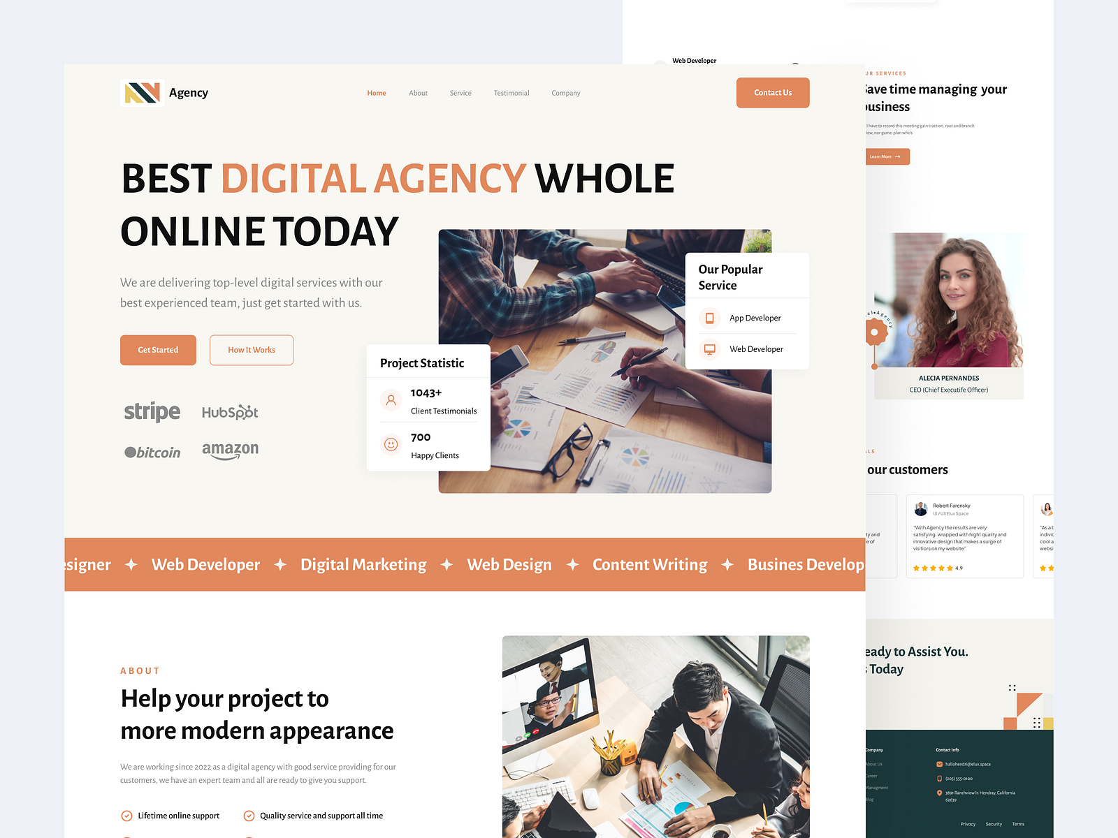 Agency - Digital Landing Page by Arya Pradana for Elux Space on Dribbble