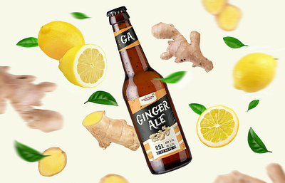 Packaging design of ginger beer ale beer beer art beer branding beer can beer label brand branding brewery design ginger ginger beer label lettering logo package package design packaging packaging design trademark