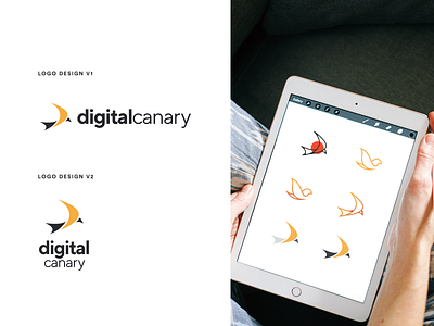 Digital Canary Brand Design ai brand identity branding design digital icon icon design icons identity logo logodesign logotype mark typography ui ux vector visual identity