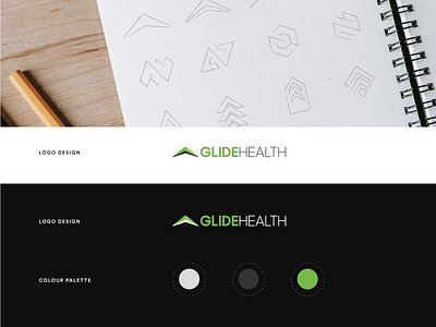 Glide Health Branding brand brand design brand identity branding design icon icon design icons logo logodesign logotype mark typography visual identity visual identity design