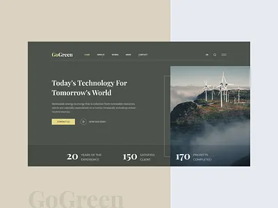 WindEnergy Header branding creative design landingpage redesign ui design uiux web webdesign website
