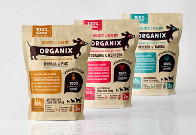 Dry dog food packaging design brand branding craft cute cute animal design dog dog food doypack illustraion logo organic package package design packaging packaging design pet care pet food pets petshop