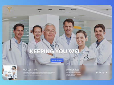 Doctors Landing Page dailyui design minimal new online typography ui ux web website