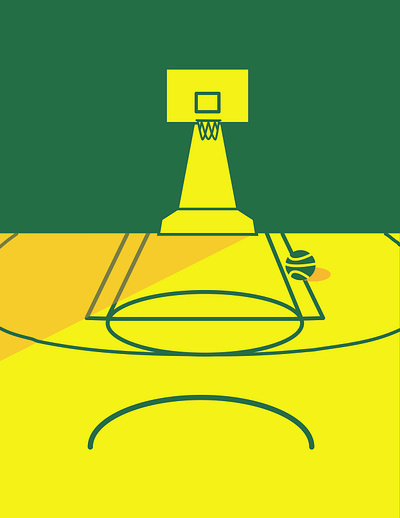 bring back the sonics basketball court flatdesign minimal nba seattle