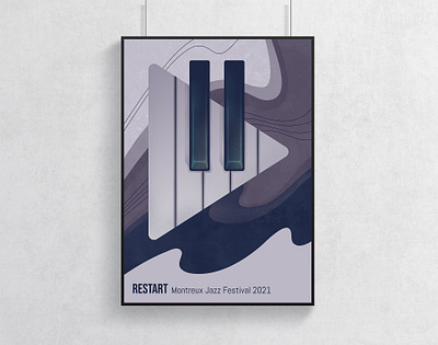 RESTART affinity designer artwork design digital digital art digital illustration illustraion jazz jazz festival jazz festival poster montreux jazz festival poster poster art poster contest poster design