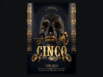 Cinco de Mayo Flyer cinco cinco de mayo mexican mexican art mexican food mexican party mexican restaurant mexicano mexico sombrero tequila
