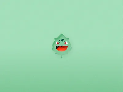 Pokemon Elements - Bulbasaur art bulbasaur cute design element flat game graphic illustration leaf nature pokemon vector
