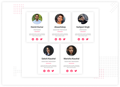 team member widget cards ui design team member ui web