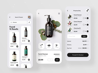 Beauty Product Shop App app design app ui app ui ux beauty app beauty product creative ecommerce app ios app mobile app online shop online store product product design shop shopify shopping app shopping cart trendy ui ux design uiux designer