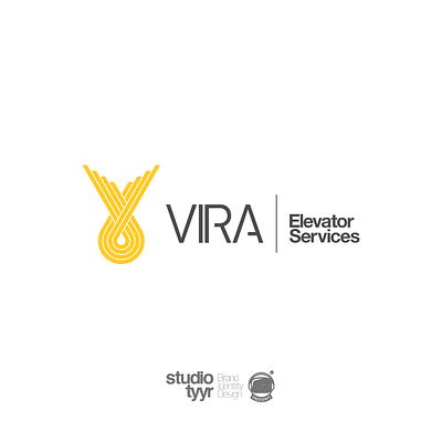 VIRA Logo Design | 2020 brand brand identity branding design elevator fly logo logo logo design logodesign logoinspiration logolearn logolounge logolove logomaker v letter v letter logo v logo wings wings logo yellow logo