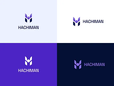 Hachiman - Cybersecurity logo brand design branding clean cybersecurity logo logo design modern samurai slick typography