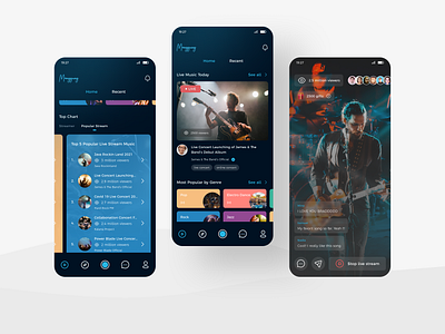 LIVE MUSIC CONCERT PLATFORM design figma live mobile app mobile ui music platform stream streaming app ui ui design uiux ux