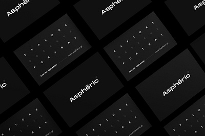 Aspheric - Visual Identity asphericgr black branding branding concept businesscard creator design digital graphicdesign morphstudio morphstudiogr photographer typography videographer visual design visualidentity