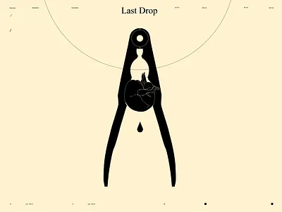 Last drop abstract composition conceptual illustration drop dualmeaning figure figure illustration figures illustration juice laconic lines minimal poster poster art squeeze