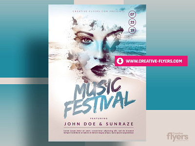 Photoshop Summer Poster affiche beach creative design effects flyer templates graphic design graphic designer music party flyer photoshop poster posters posters a3 posters a3 printing prints psd flyer summer