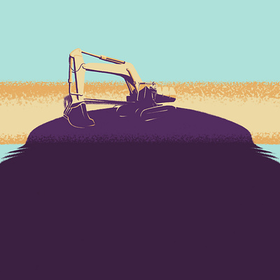 Suez Canal release artwork drawing editorial editorial illustration excavator graphicnews illustration negative space shadow ship storytelling suez canal