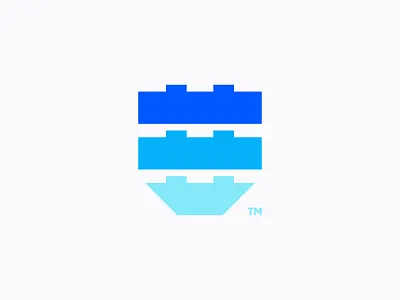 Lego & Security & Castle Concept brand brand identity branding bricks castle design icon lego legos logo logo design logodesign minimal security symbol