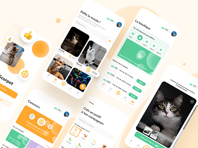 Scorpet UI design branding cute cute animals design dribbble mobile pet social network ui