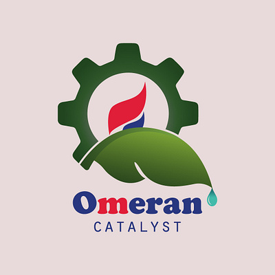 OMERAN catalyst branding design flat illustration illustrator logo minimal typography vector