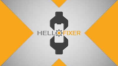 HELLO FIXER branding clean design flat illustration illustrator logo minimal typography vector