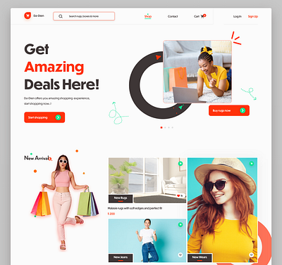 E-commerce Landing Page app branding design flat graphic design minimal ui ui design uidesign uiux ux design uxd web application