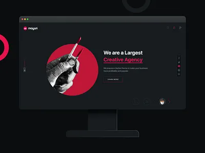 Moyuri | Freelancer and Creative Agency Adobe XD Template adobe xd creative creative agency dark theme ecommerce landing page multipurpose shop uiux design web design